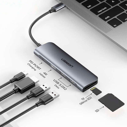 Multipuerto 6 en 1 USB-C con 100W 4K30HZ Ugreen