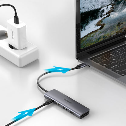 Multipuerto 6 en 1 USB-C con 100W 4K30HZ Ugreen