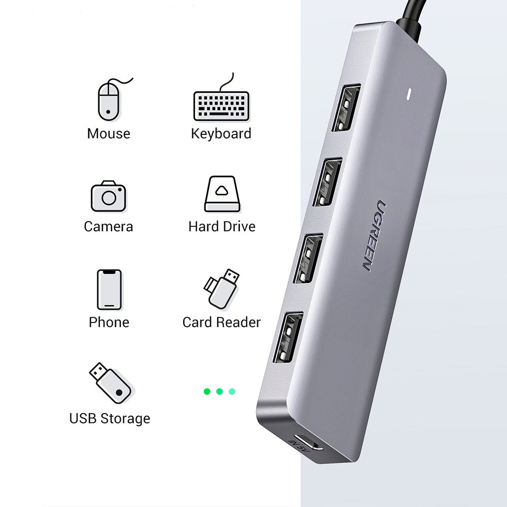 Multipuerto 4 en 1 USB-C de 5Gbps Ugreen