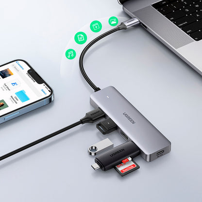 Multipuerto 4 en 1 USB-C de 5Gbps Ugreen