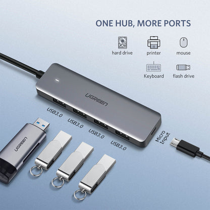 Multipuerto 4 en 1 USB-A de 5 Gbps Ugreen