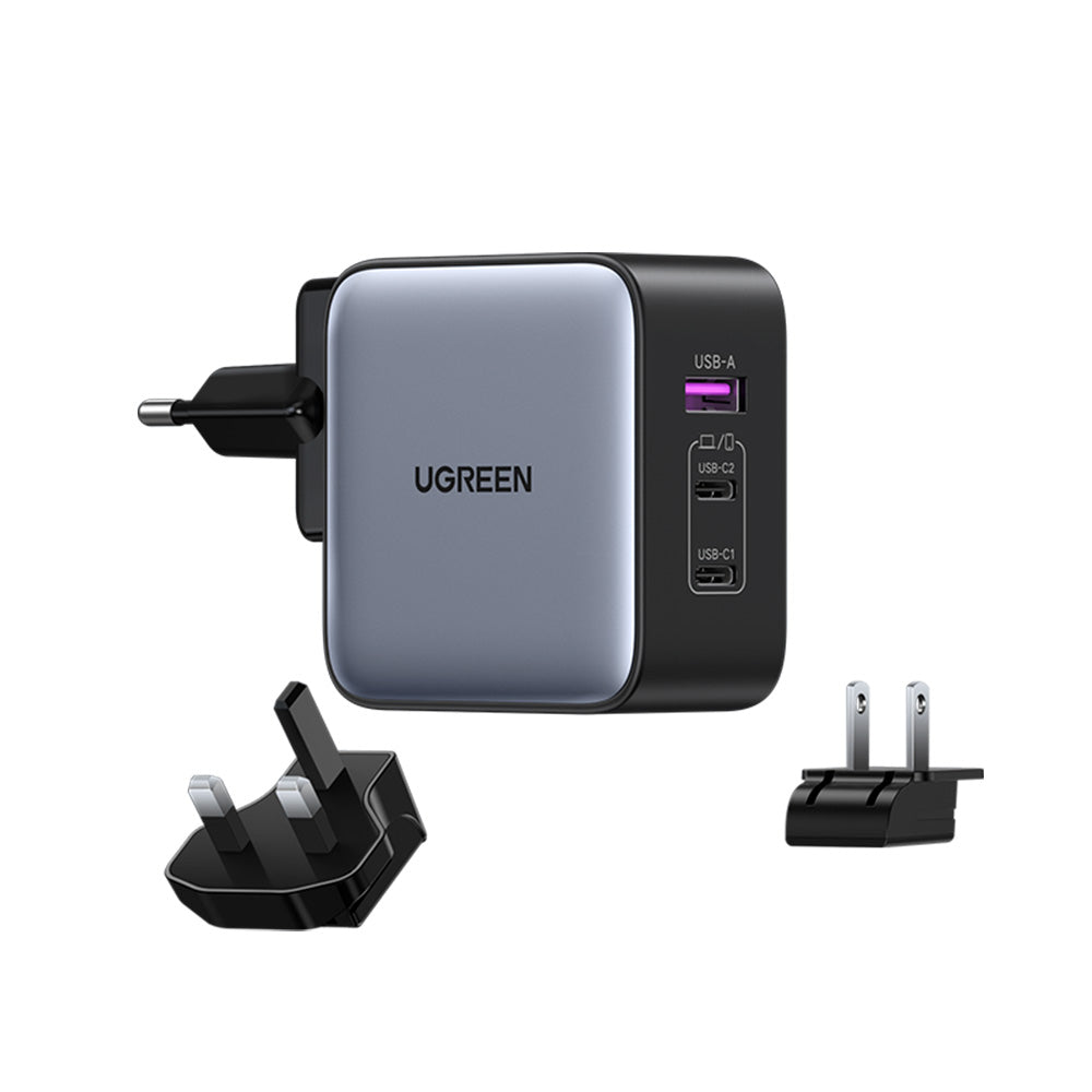 Cargador de Viaje Ugreen 65W Nexode con Adaptador US UK EU
