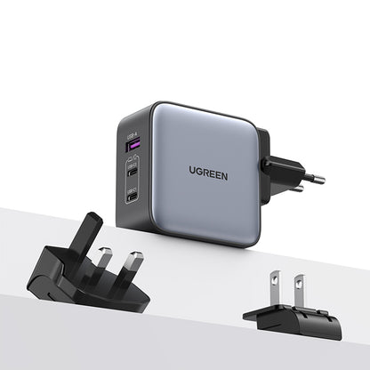 Cargador de Viaje Ugreen 65W Nexode con Adaptador US UK EU