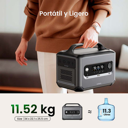 Estación de Energía Portátil 1024WH 40AH y Carga Solar 400W