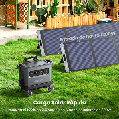 Estación de Energía Portátil 2048WH 40AH y Carga Solar 1200W