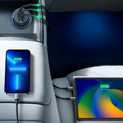 Cargador Ugreen de Auto 2 USB C y 1 UBS A carga Rápida 75W