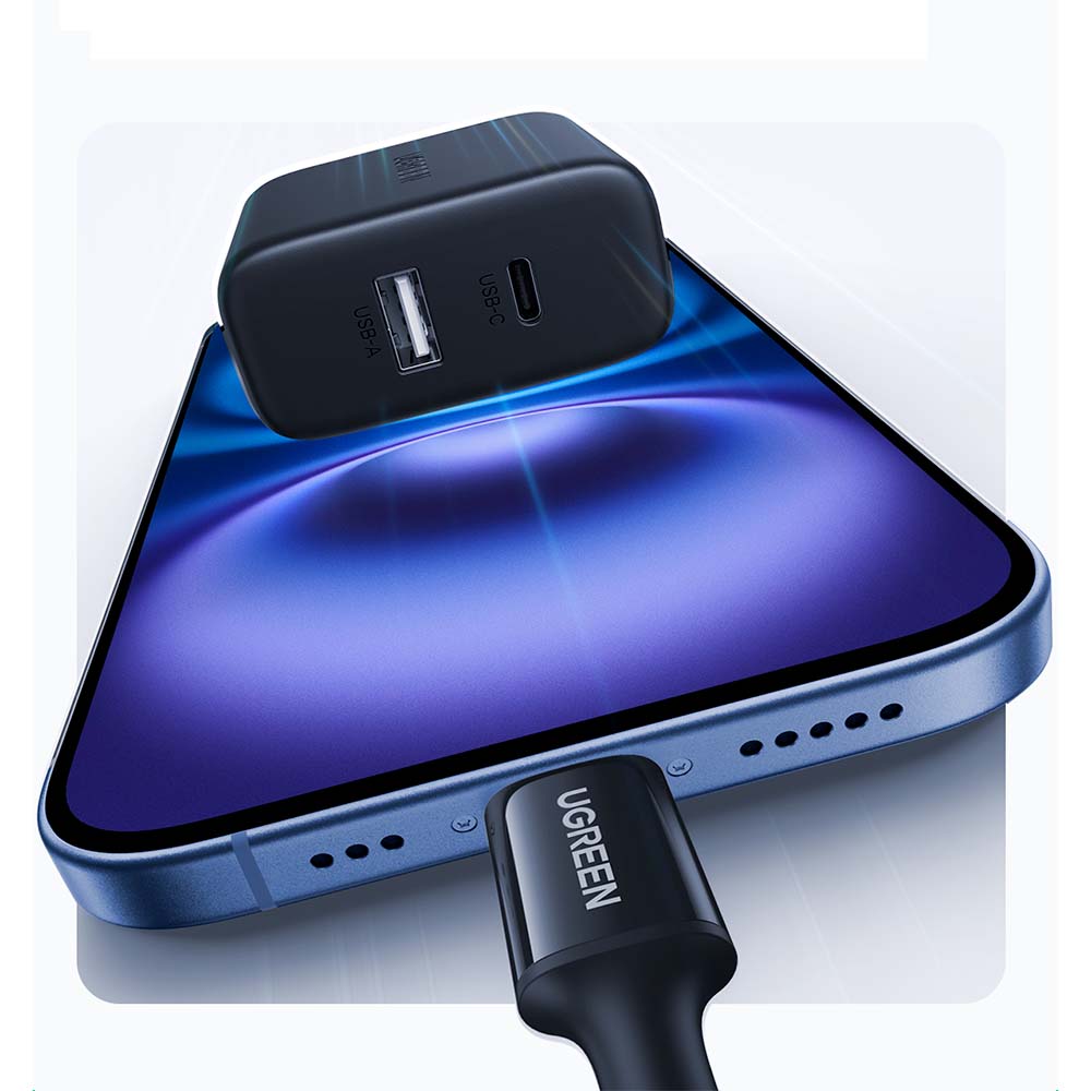 Cargador Fast Charge X227 Ugreen de 20W con 2 puertos
