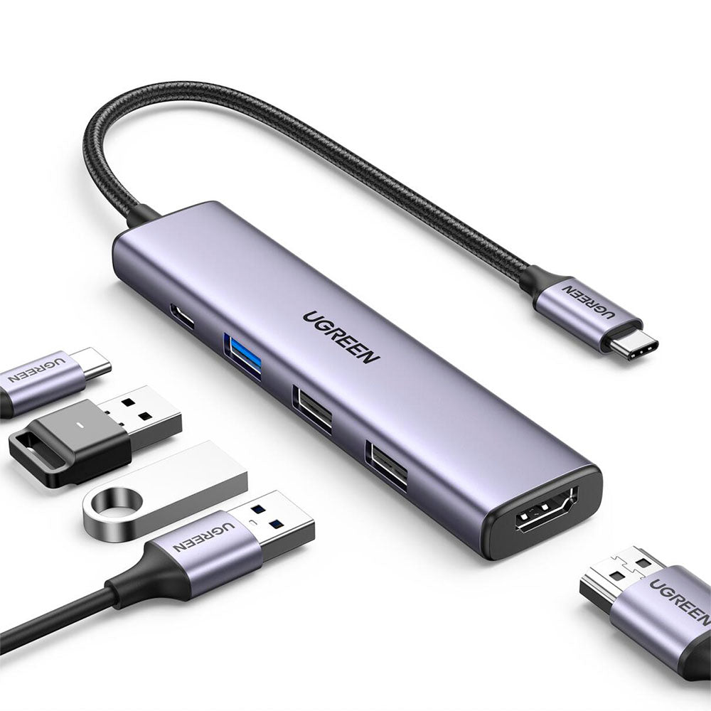 Multipuerto 5 en 1 USB-C con 100W 4K30HZ Ugreen - imagen 2