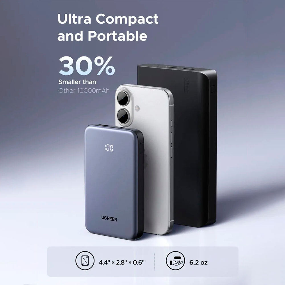 Powerbank Ugreen 10000 mAh PD 20W con USB C y USB A