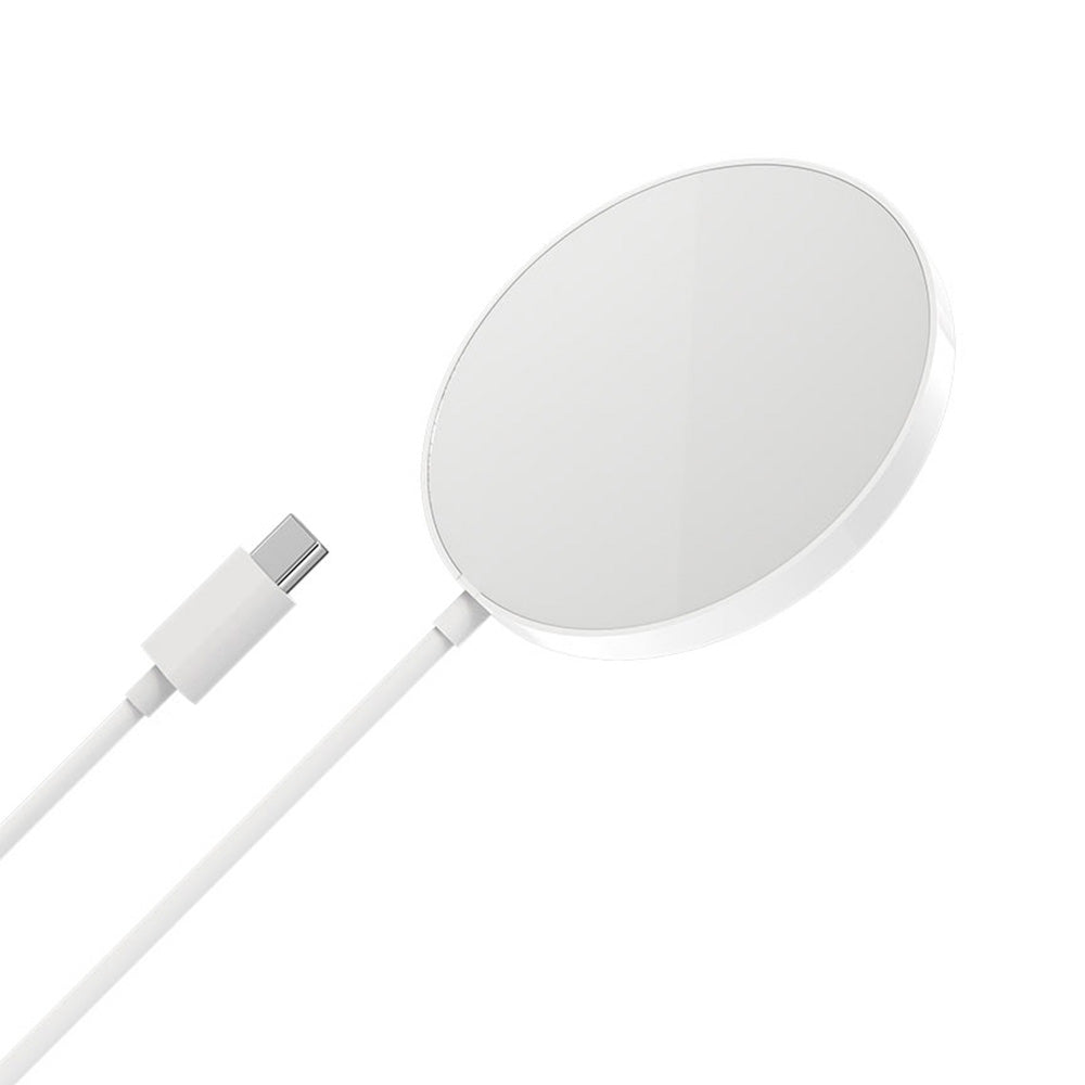 Cargador Inalámbrico Magnético CW28 de 15W – Blanco