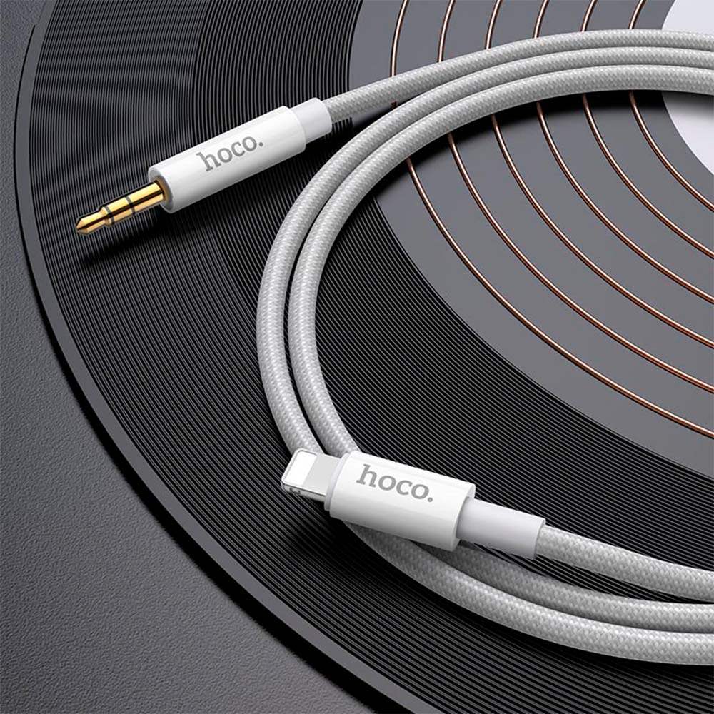 Adaptador de Audio Hoco UPA19 Lightning a 3.5mm Silver
