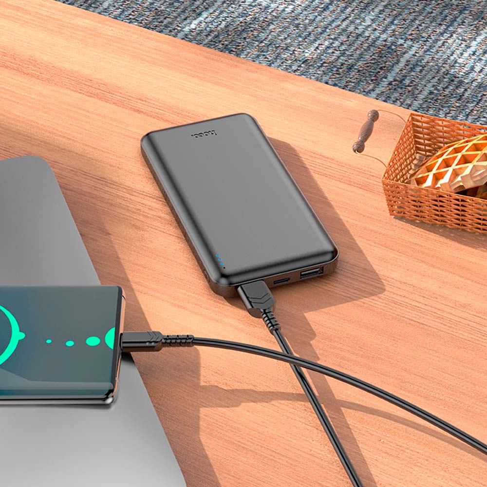 Batería Externa Portátil Hoco J100 de 10000mAh – Negro