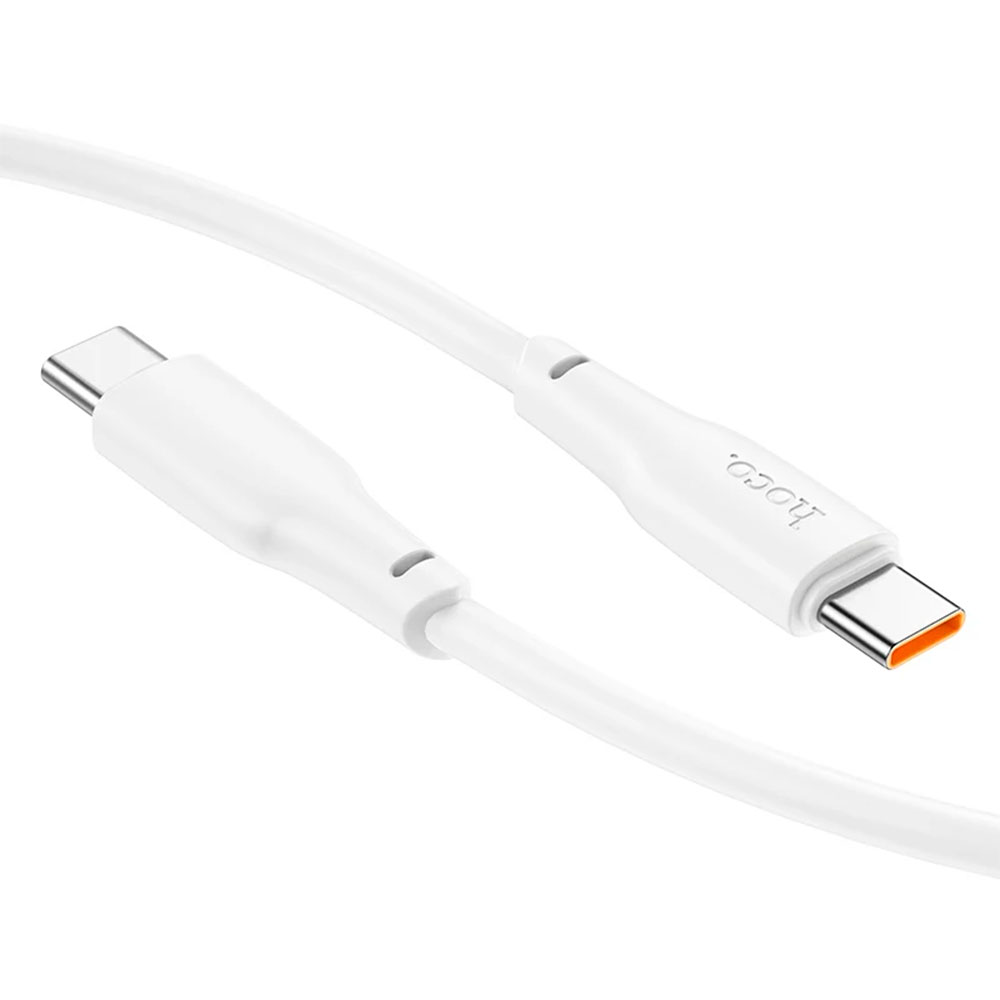 Cable Hoco X93 Force de 100W USB-C a USB-C de 2M – Blanco