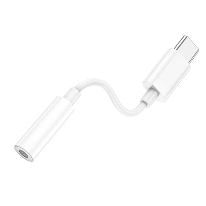 Adaptador Audio Hoco LS35 USB-C a 3.5mm – Blanco