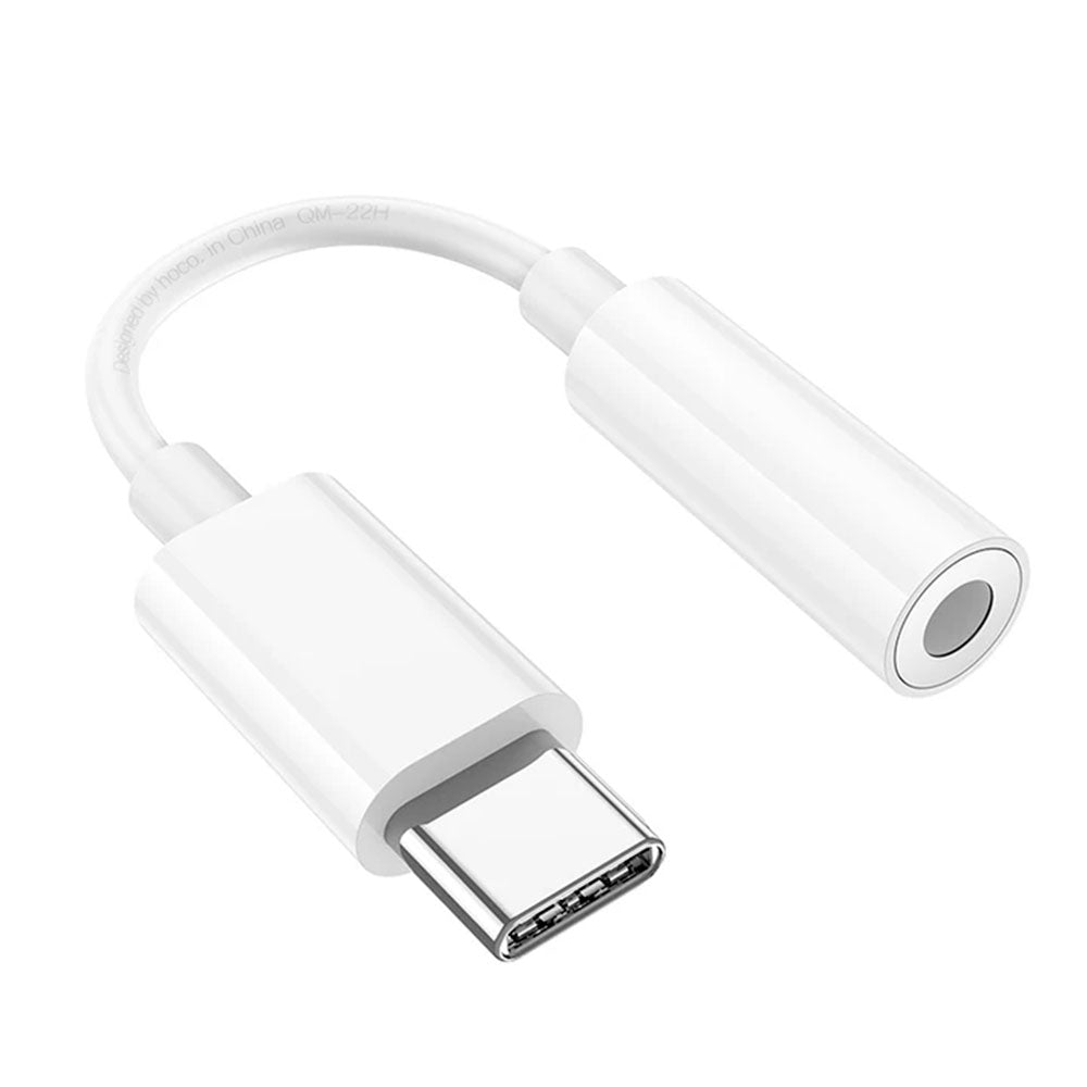 Adaptador Audio Hoco LS35 USB-C a 3.5mm – Blanco