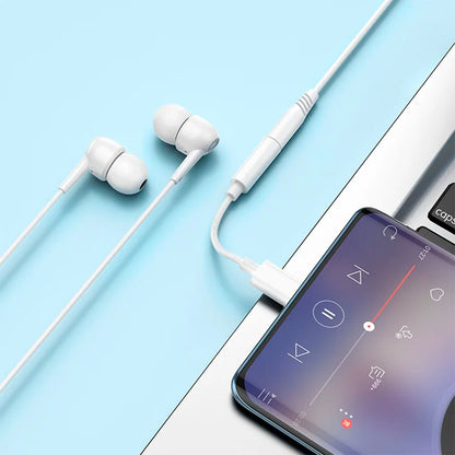 Adaptador Audio Hoco LS35 USB-C a 3.5mm – Blanco