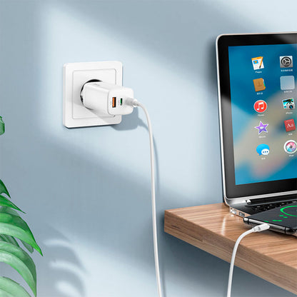 Cargador de Carga Rápida Hoco N16 Scenery de 65W y 33W – Blanco