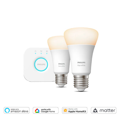 Kit Philips Hue White 2 Ampolletas Led + Bridge