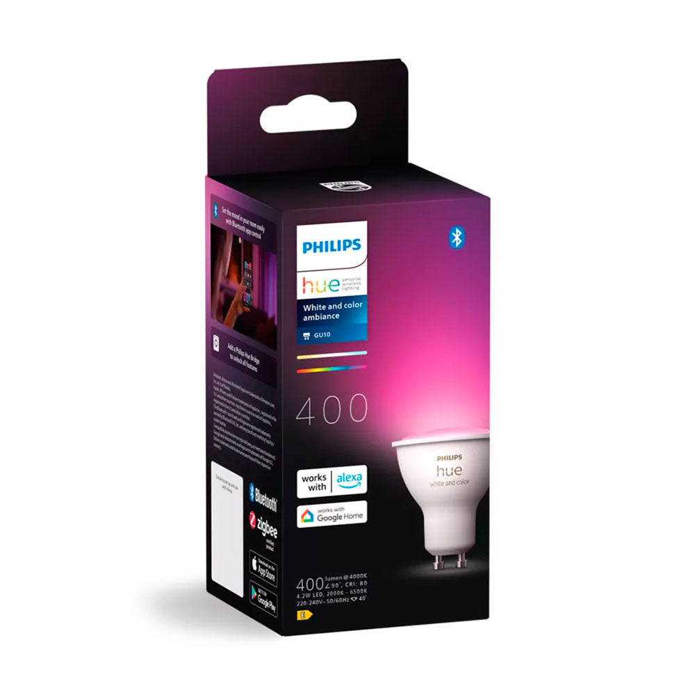 Pack Ampolleta Led Inteligente Philips Hue Gu10 4.3w 400lm Rgb