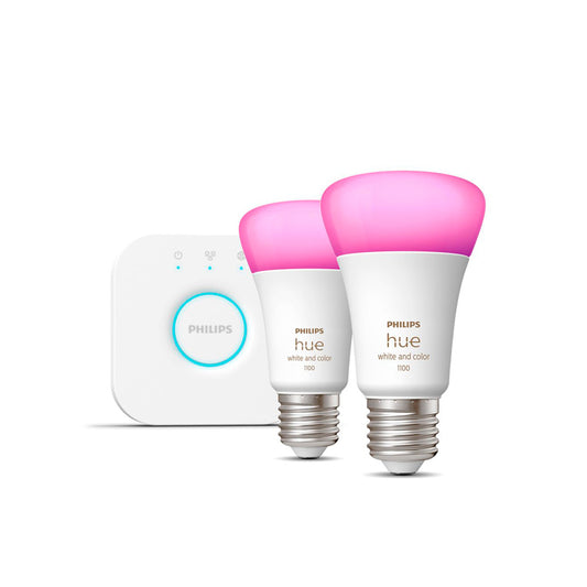 Kit Philips Hue 2 Ampolletas E27 Color + 1 Bridge