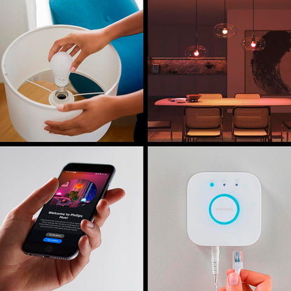 Kit Essential 2 Ampolletas E27 y Bridge Philips Hue