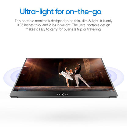 Monitor Portátil A1T Touch Arzopa 15,6” IPS 1080P FHD