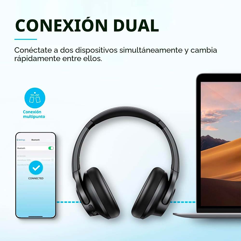 Audífonos Over-Ear ANC Q20i Soundcore - imagen 7