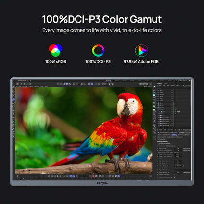 Monitor Portátil A3C Pro Arzopa de 13,3” OLED 1080P FHD