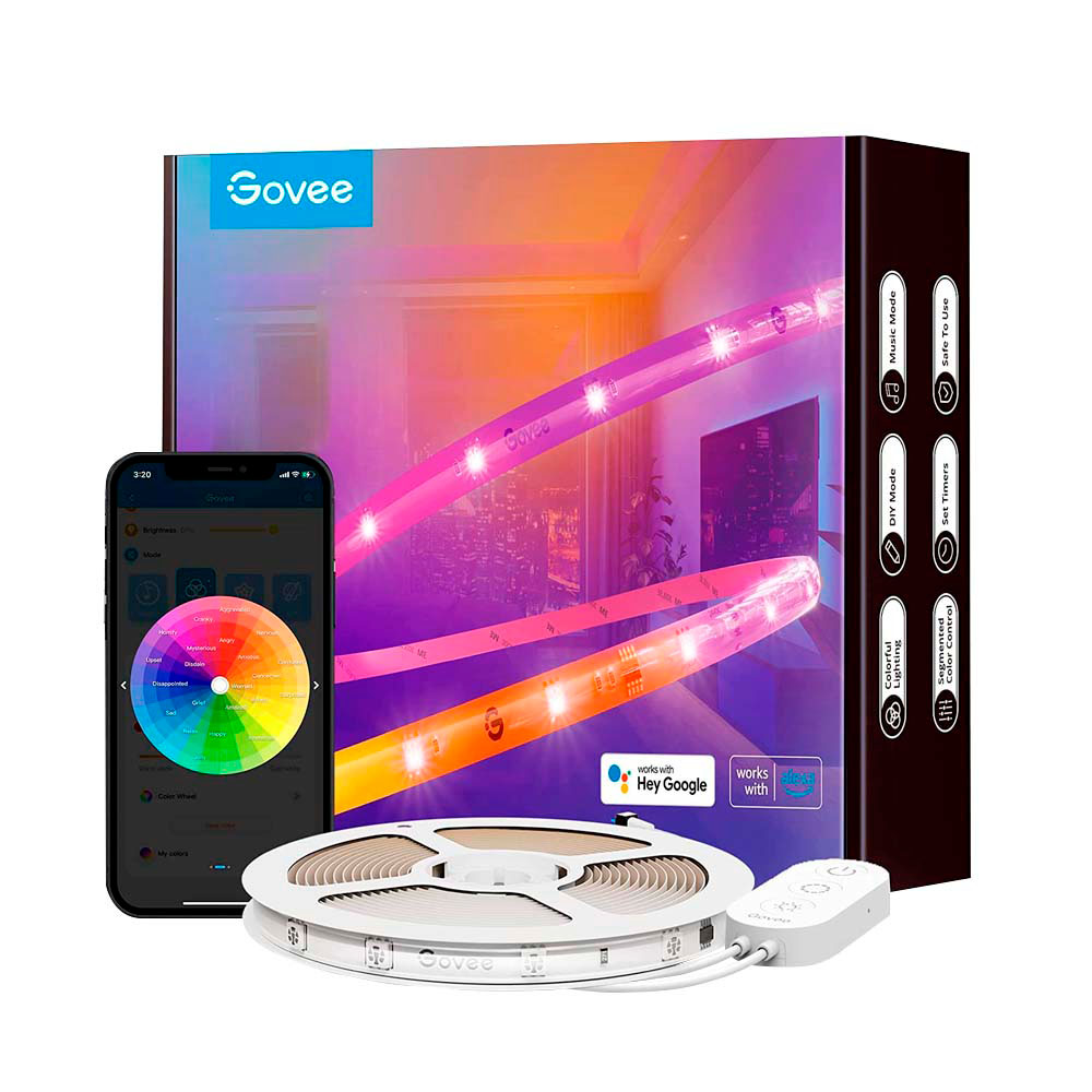 Kit Echo Dot 5 Gen + Tira de luces LED Govee RGBIC