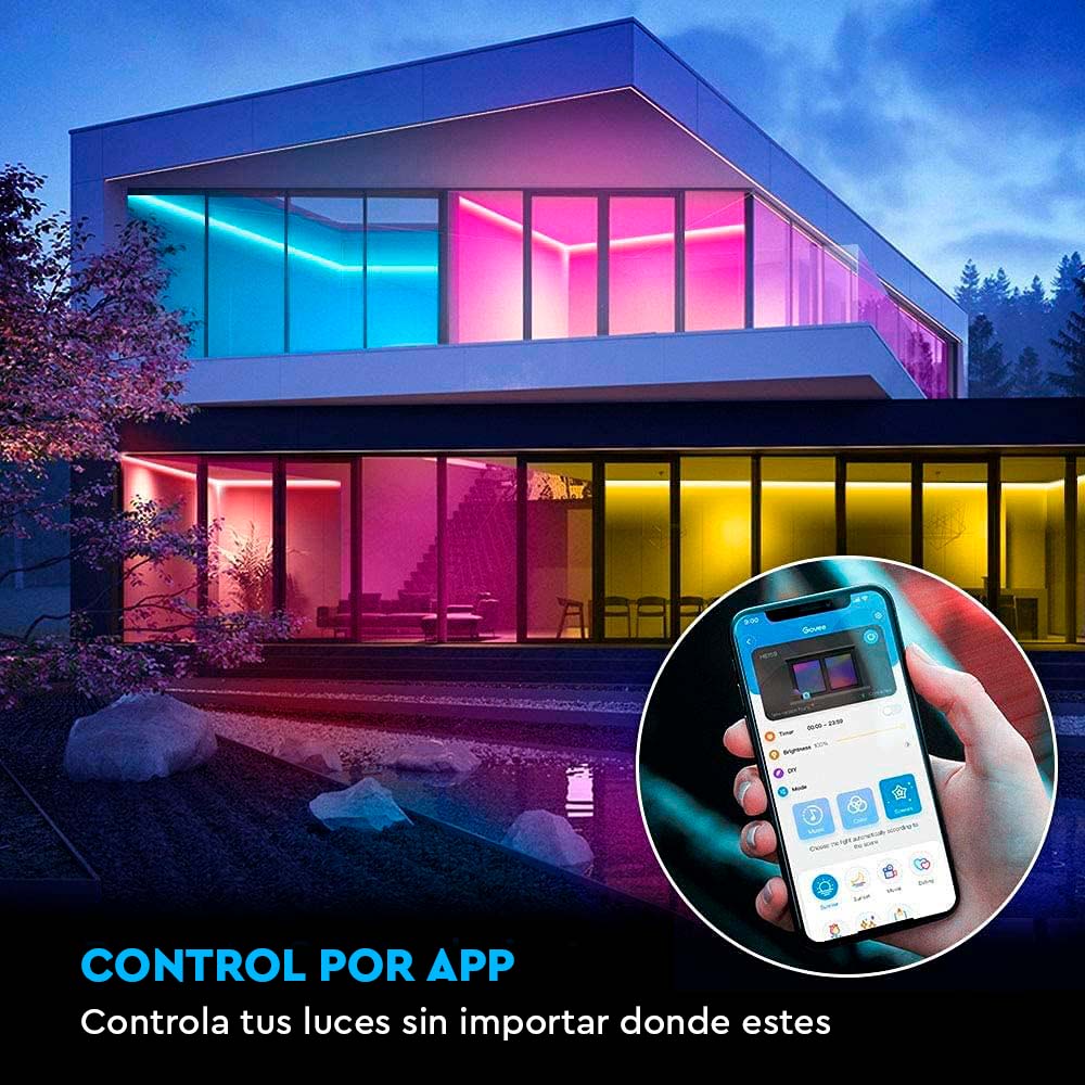 Tira de Luces Led RGB WiFi y Bluetooth de 10 Mts Govee