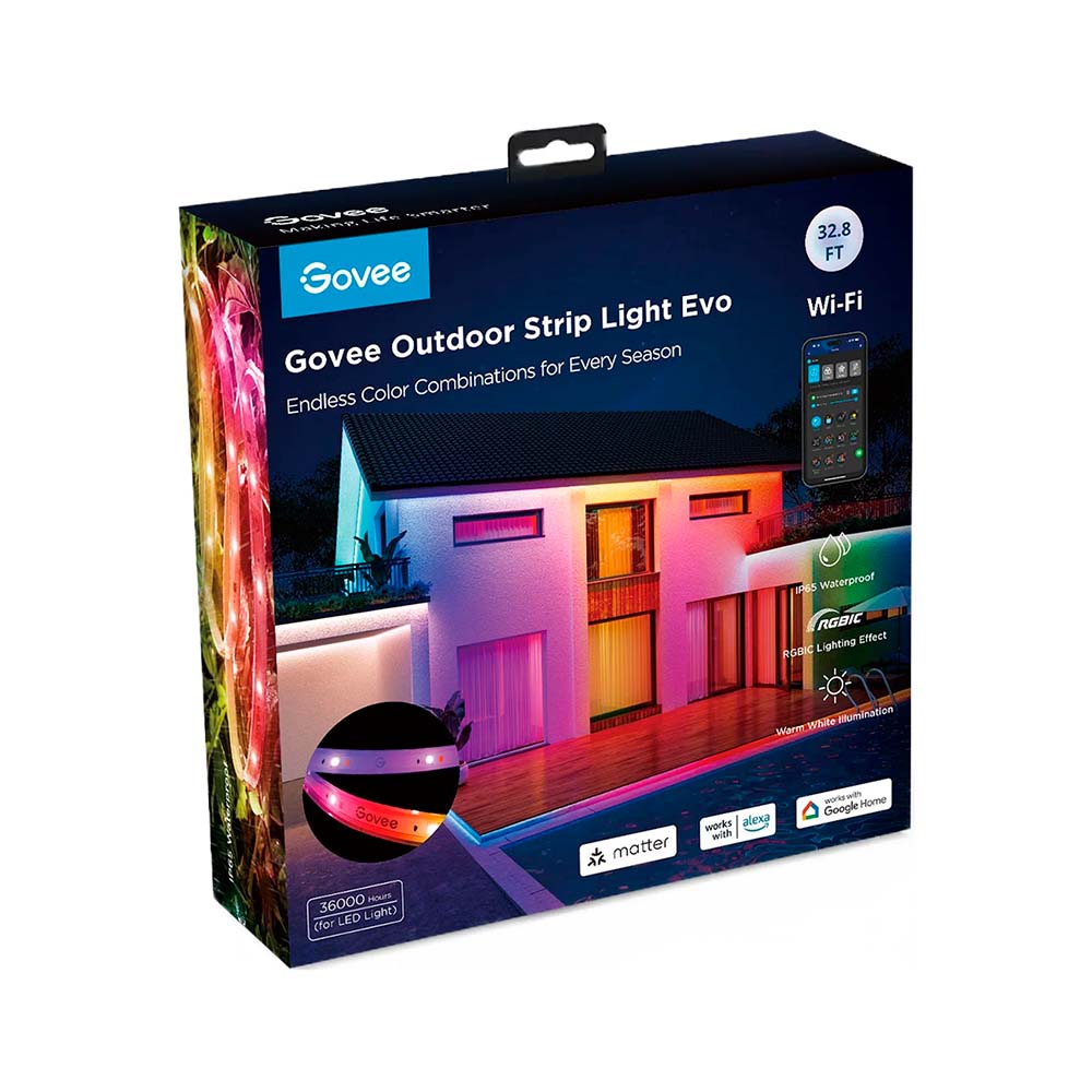 Luces Led de Exterior WiFi y BT 10 Mts Govee Open Box