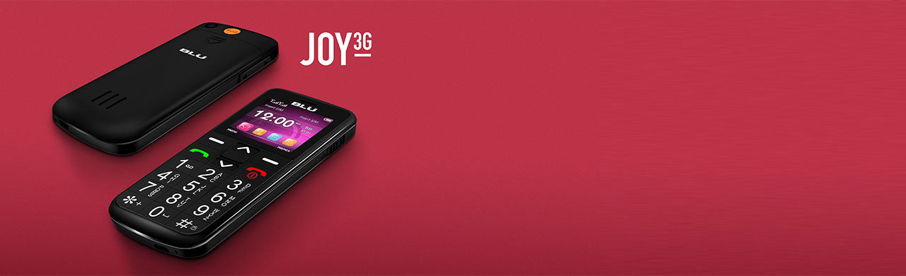 Blu Joy Negro Teléfono Dual Sim Libre para Personas Mayores