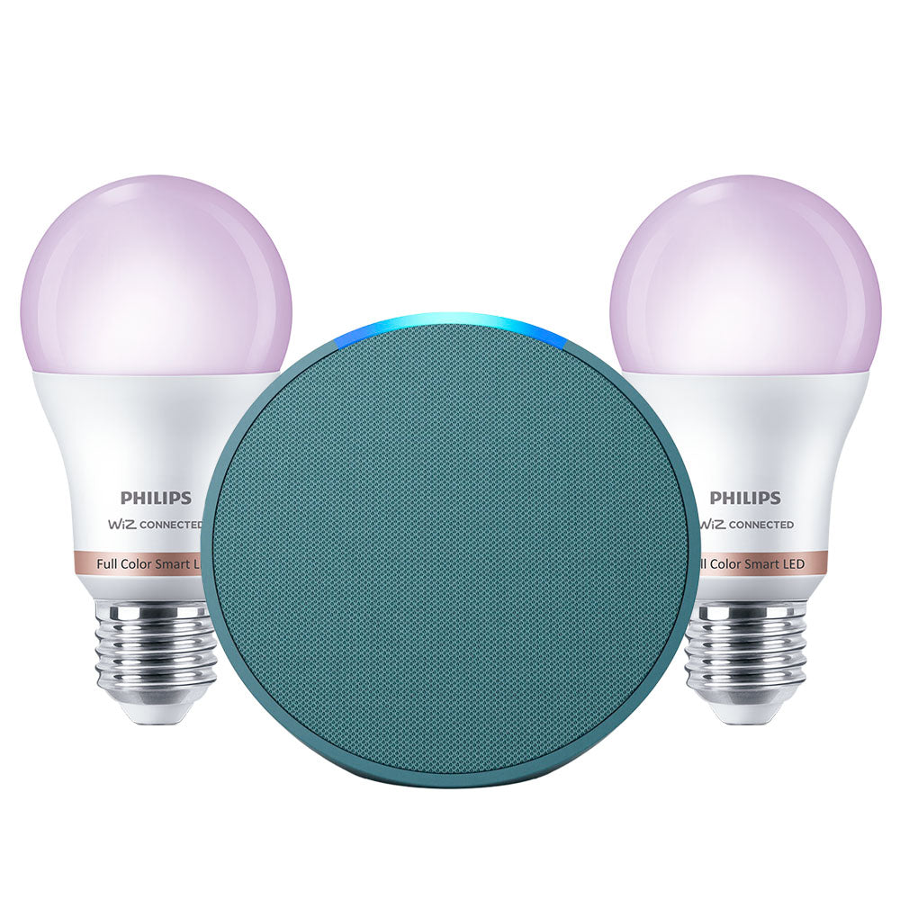 Kit Amazon Echo POP + 2x Ampolletas Philips Smart 60W E27