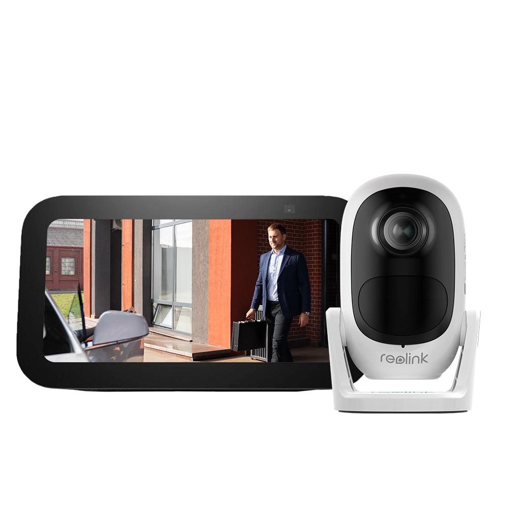 Kit Amazon Alexa Echo Show 5 (3ra Gen) + Cámara de Seguridad Exterior WiFi Argus 2E Reolink