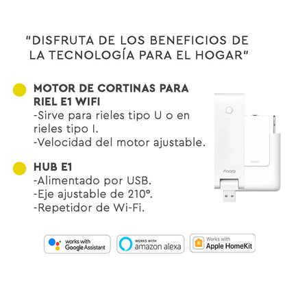 Kit Automatización Cortina Riel E1 Aqara