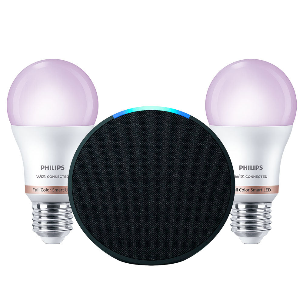 Kit Amazon Echo POP + 2x Ampolletas Philips Smart 60W E27