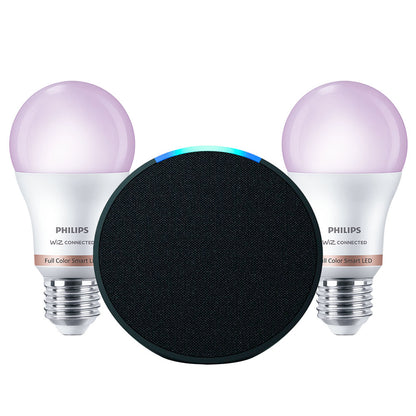 Kit Amazon Echo POP + 2x Ampolletas Philips Smart 60W E27