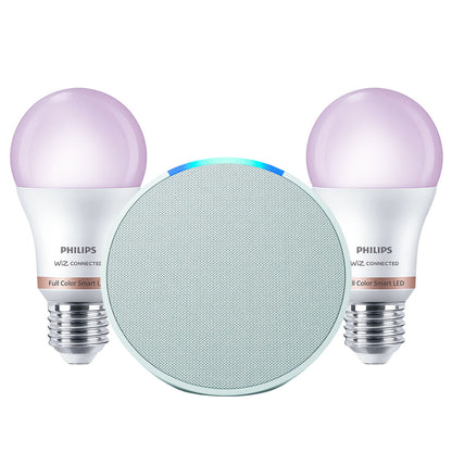 Kit Amazon Echo POP + 2x Ampolletas Philips Smart 60W E27