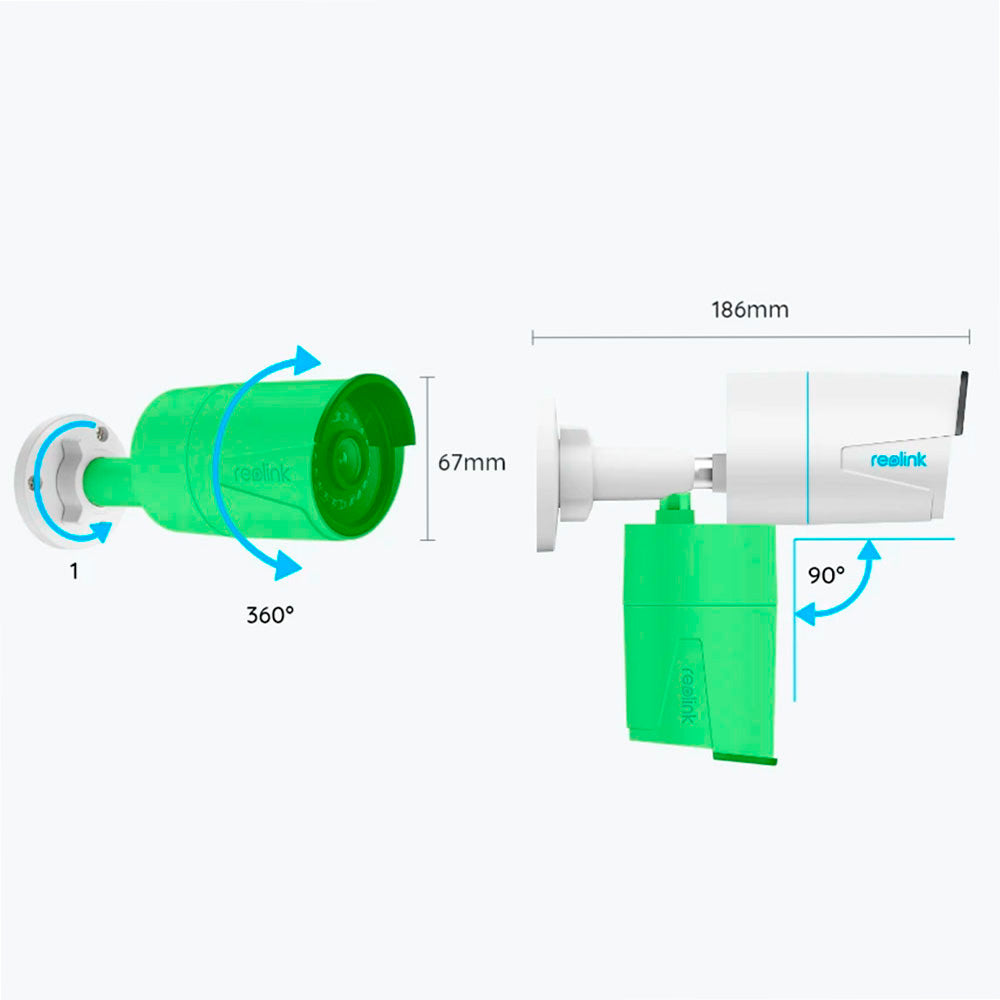 Kit Grabador NVR PoE de 8 Canales RLN8-410 + 4x Camaras RLC-510A Reolink