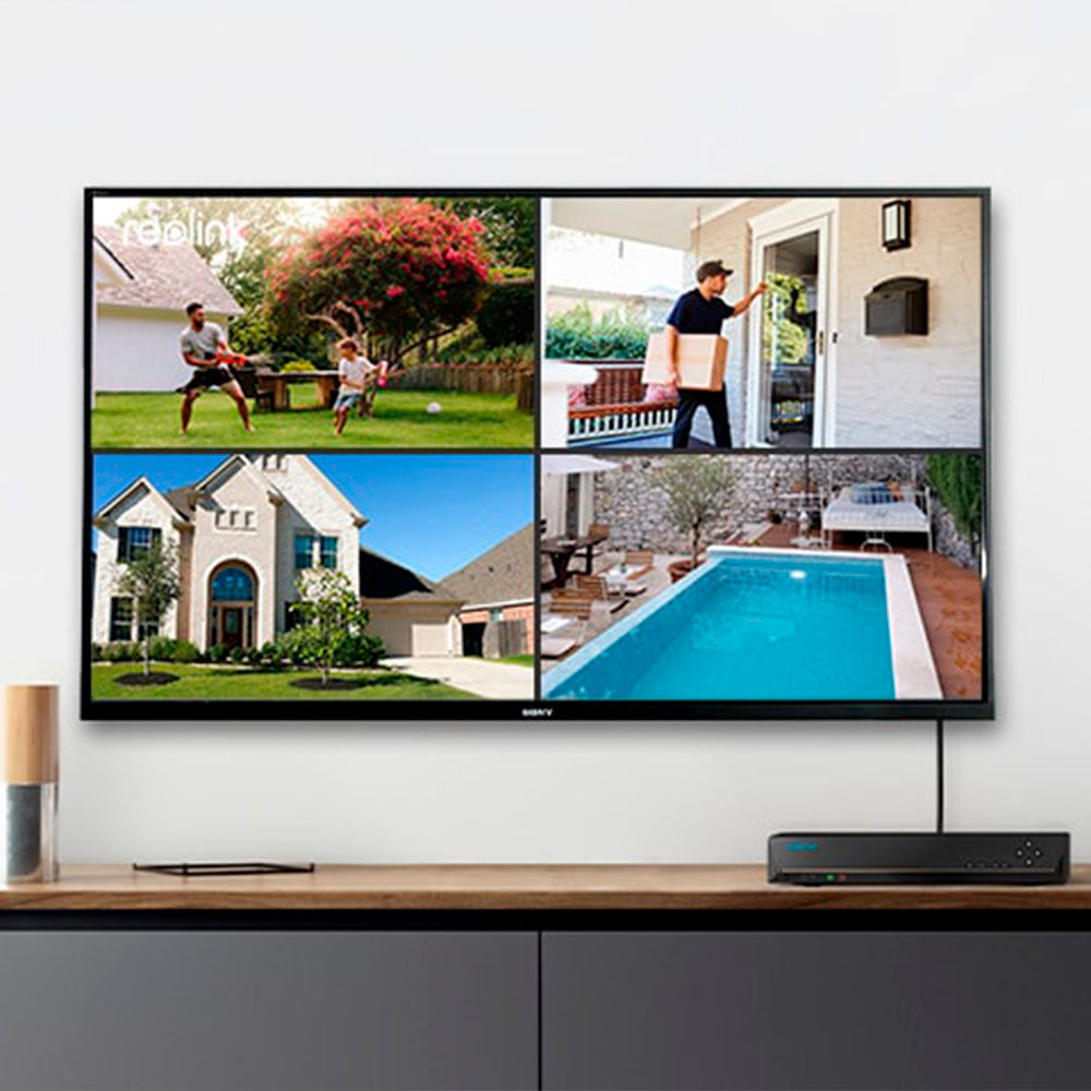 Kit Grabador NVR PoE de 8 Canales RLN8-410 + 4x Camaras RLC-810A Reolink