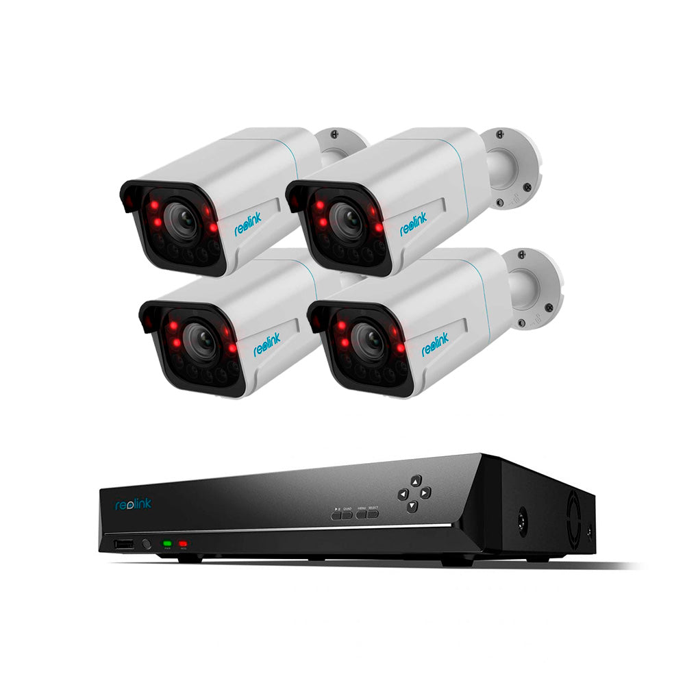 Kit Grabador NVR PoE de 8 Canales RLN8-410 + 4x Camaras RLC-811A Reolink