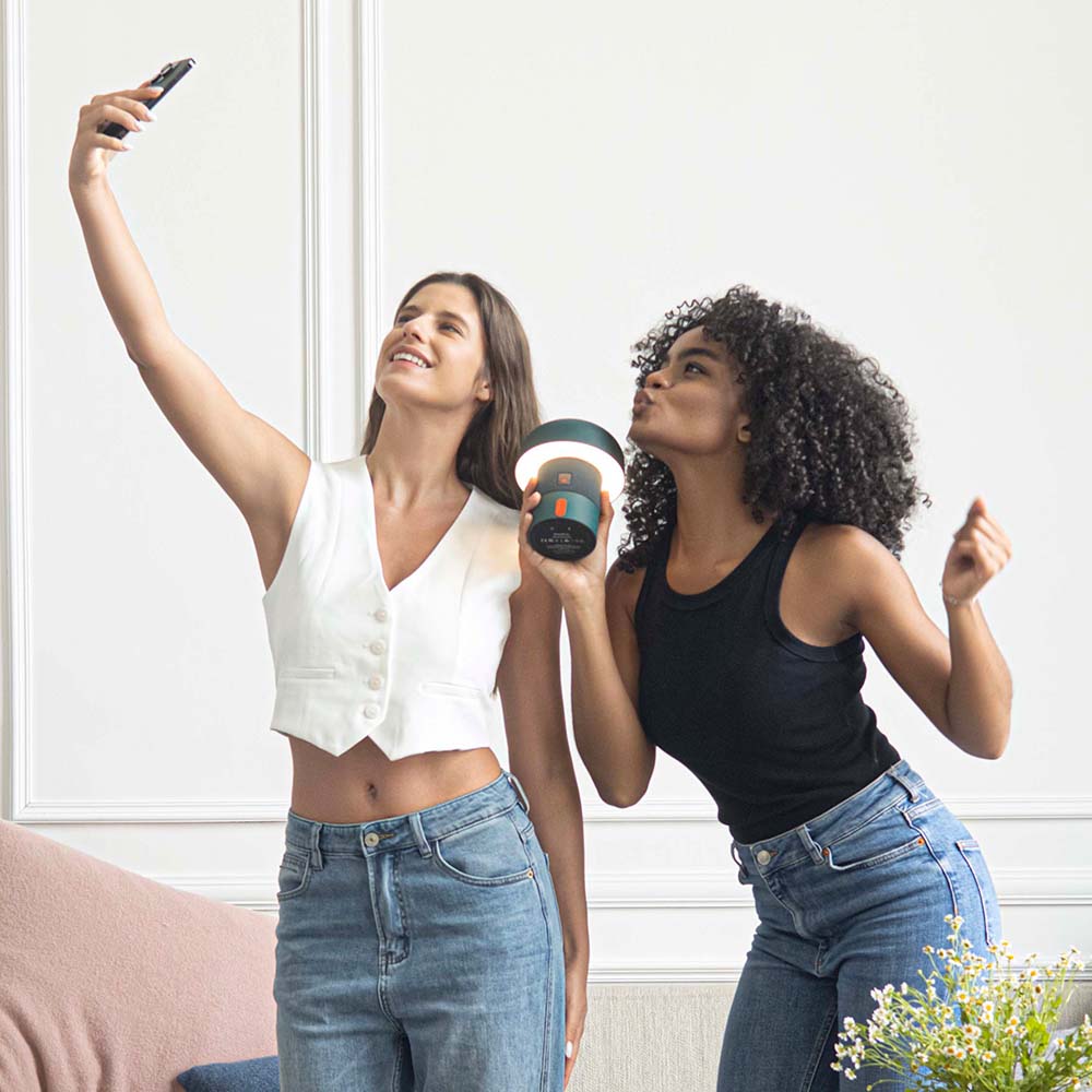 Lámpara Portátil Sensa Play Mini con Parlante JBL Kooduu Orange - imagen 6