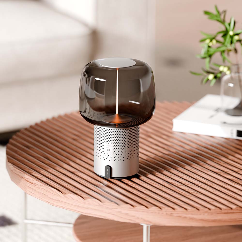 Lámpara Serena Play con Parlante JBL Kooduu Frosted Silver - imagen 4