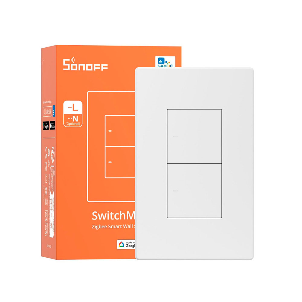 Interruptor Zigbee S Neutro Sonoff SwitchMan ZBM5 2 Canales