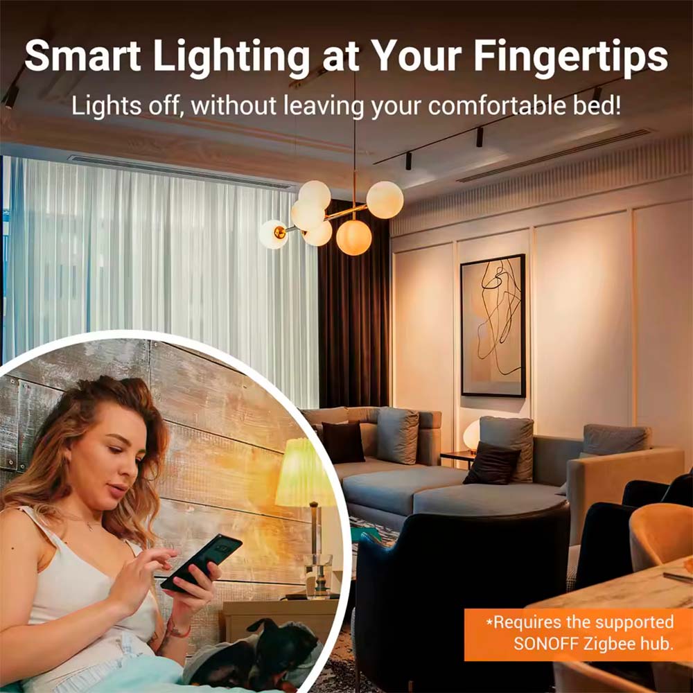 Interruptor Zigbee S Neutro Sonoff SwitchMan ZBM5 2 Canales
