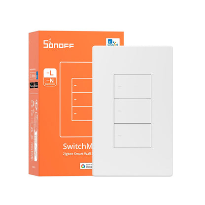 Interruptor Zigbee S Neutro Sonoff SwitchMan ZBM5 3 Canales