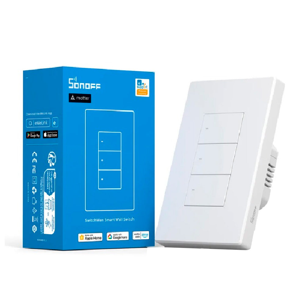 Interruptor WiFi Sonoff SwitchMan M5 3 Canales Matter