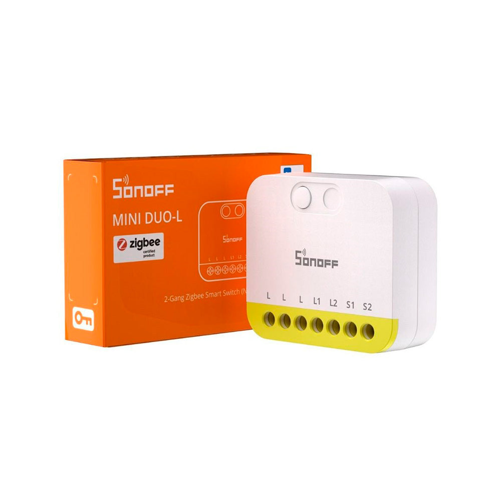 Interruptor Inteligente Mini DUO-L Dos Canales S Neutro Sonoff