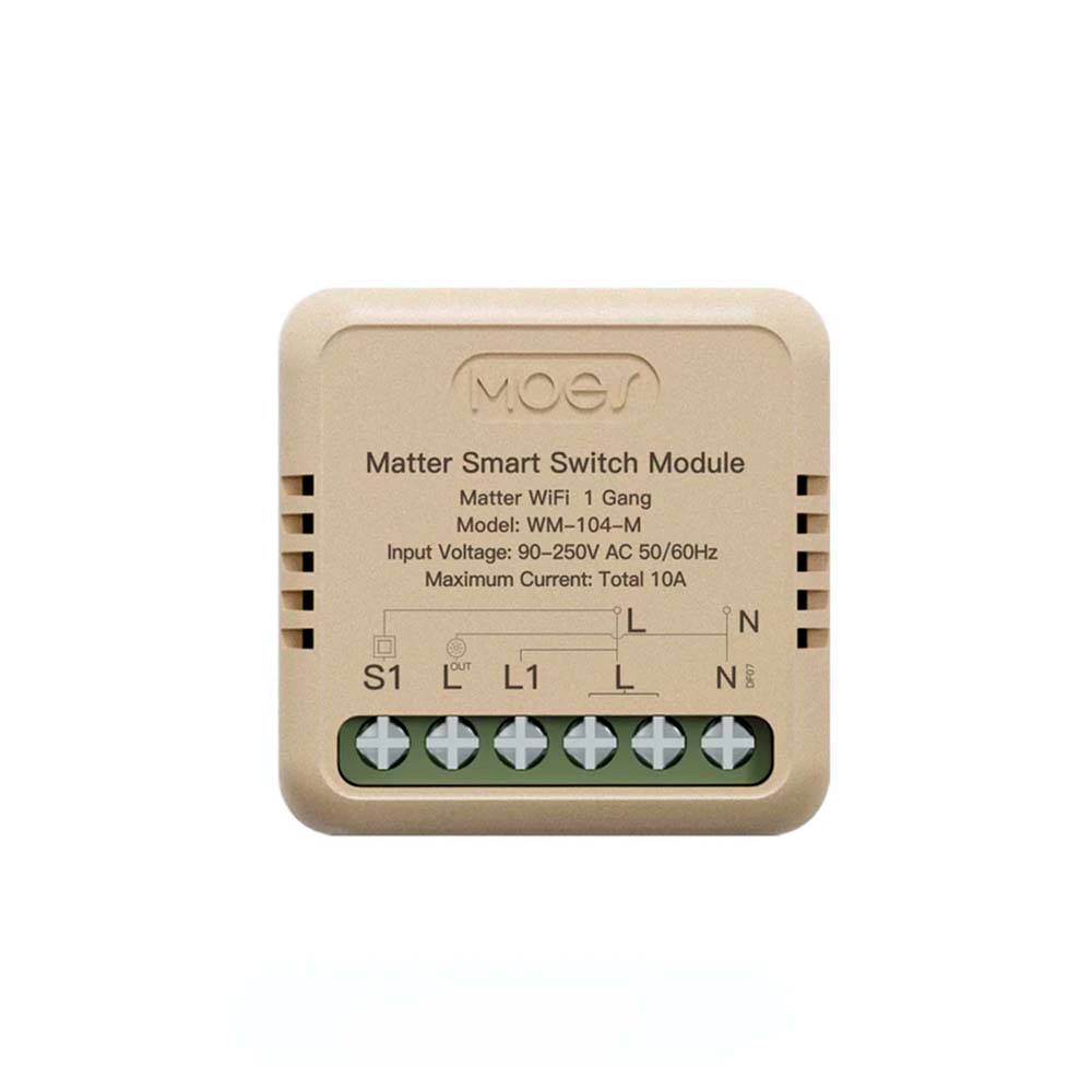 Interruptor WiFi Mini Smart Switch Matter 1 Gang Moes - imagen 1