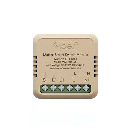 Interruptor WiFi Mini Smart Switch Matter 1 Gang Moes - imagen 1